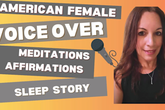 record your guided meditation, positive affirmations and sleep story voice over