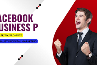 do facebook business page setup, fan page create, banner , and cover design