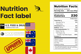 create nutrition facts label