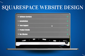 develop squarespace website design or redesign squarespace landing page
