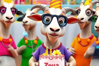 do crazy happy birthday wish with ai cartoons