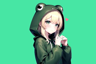 draw pngtuber avatar for streaming twitch chibi live2d vtuber model rig png