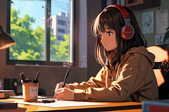 create a lofi loop animation music video for you