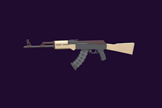 create low poly 3d models for games and apps