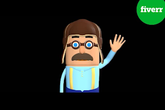 do 2d and 3d character design and animation di blender