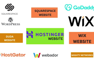 design redesign hostinger wordpress wix duda squarespace webflow website design