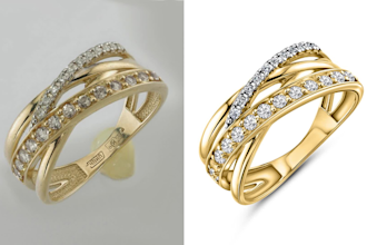 do high quality jewelry retouch and image editing in photoshop