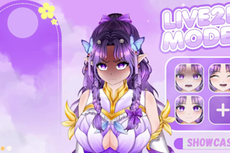 draw and rig live2d vtuber model, anime vtuber, live2d rigging, anime