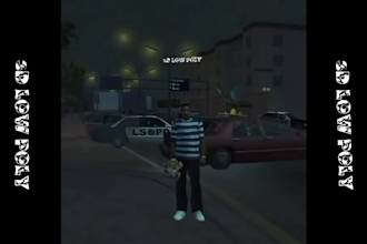 do retro 3d low poly character music visualizer animation in ps1 y2k n64 style