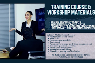 design a custom training workshop with slides and facilitator notes