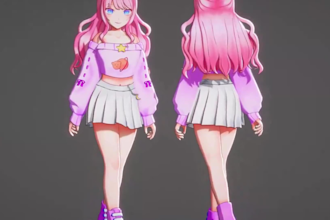 do vtuber commission, draw live2d 3d vtuber model rig vrchat anime character