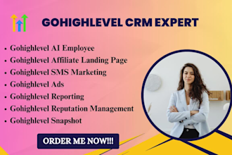 professionally set up gohighlevel ai employee, SMS marketing, ads and funnels