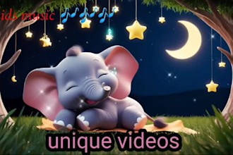 create 1 to 12 hours long 50 lullaby sleep videos for your channel