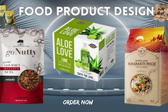 create custom food label and packaging designs for your brand