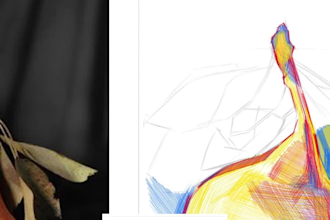 paint illustration in basic colours