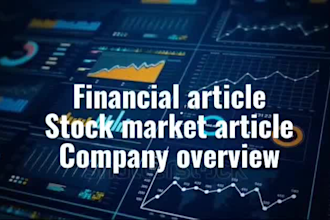 write financial article and stock market writing