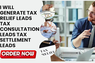 generate tax relief leads tax consultation leads settlement leads sales funnel