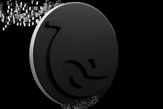 make a 3d spinning logo loop animation with blender