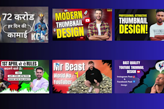 design attractive clickbait amazing youtube thumbnail in 3hr