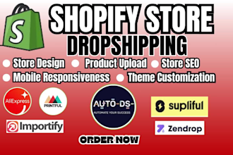 redesign shopify website design shopify dropshipping store ecommerce website seo