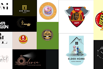 make professional combination mark, wordmark, lettering  and emblem logo