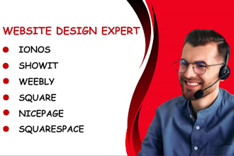 design suqarespace godaddy square nicepage showit ionos weebly website design