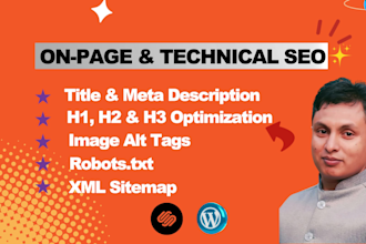 provide on page SEO website analysis service  squarespace wordpress