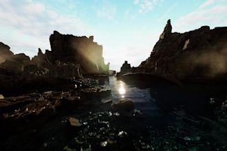 make 2d 3d game level, game map, game world map, game environment 3d model, ue5