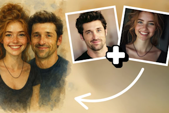 do custom water colour portraits couples, pets, loved ones