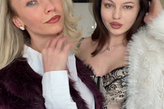 create ugc with 2 female models, blonde and brunette