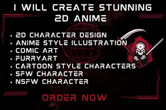 stunning 2d anime nsfw lewd sfw furry manga cartoon style characters