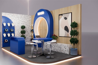 create design 3d trade show booth, exhibition booth, stand