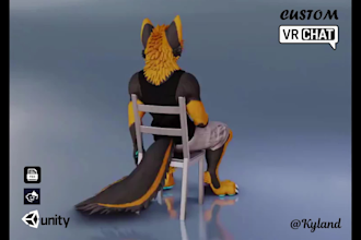 do custom 3d vrchat avatar, vrc furry nsfw model toggles and facial expressions