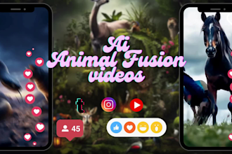 do viral ai hybrid animal fusion animation tiktok youtube reels ai fusion vidoes