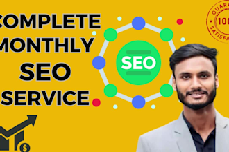 do complete monthly SEO service with link building backlinks, onpage, technical