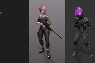 3d model and texture characters for video games