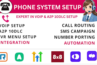 setup a2p 10dlc voip ivr  sms campaign twilio ghl ringcentral aircall 8x8 vonage