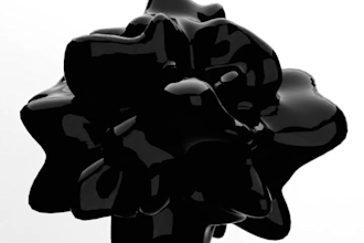 design 3d abstract art animation motion graphics holographic music effects