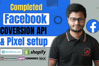 set up meta facebook pixel, conversion API, GTM, ga4 or wordpress and shopify