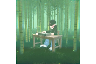 retro 3d animation in ps1 n64 y2k low poly style music visualizer