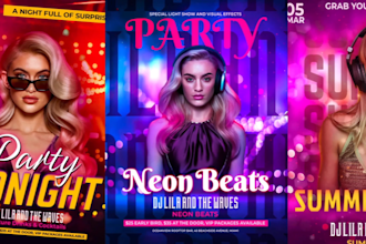 create motion posters animated flyers and motion graphics