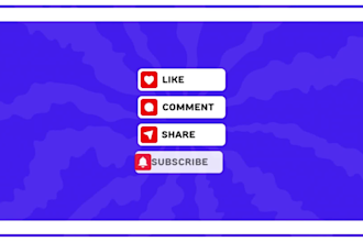 create 4 youtube subscribe button animations