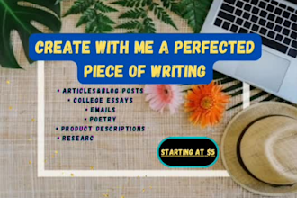 thoroughly proofread edit rewrite poems, blogs, essays, cover letters, etc
