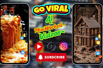create ai miniature videos mini workers mini chef  ai product ai health videos