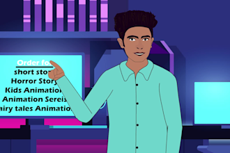 create 2d cartoon character animation