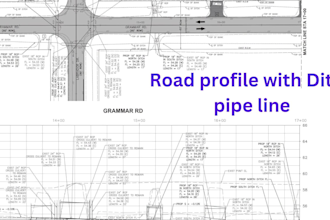 do road profile,cross section,pipe line,ditch grade by civil 3d