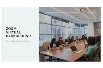 professionally design zoom virtual background with logo