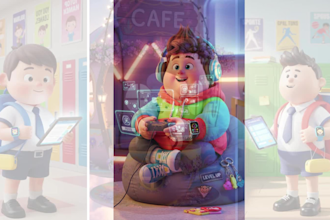 3d pixar avatar 3d cartoon character and pixar style images