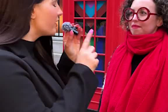 create ugc street interview ads with a male or female host in UK, US accent