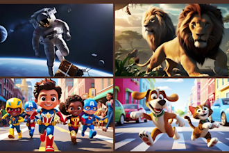 design 3d cartoon or story art for cover, books or thumbnails